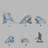 3D Printed Fantastic Plants and Rocks Natural Stone Stairs 28mm - 32mm D&D Wargaming