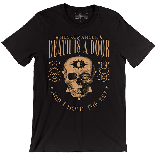 Death is a Door — Necromancer Wizard D&D T-Shirt