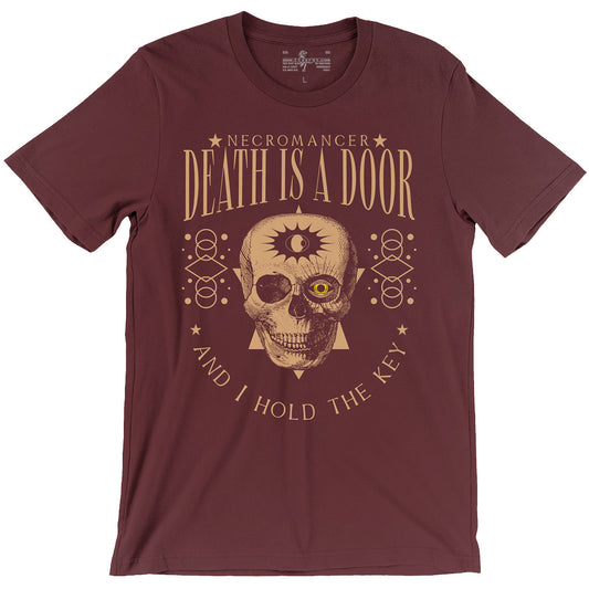 Death is a Door — Necromancer Wizard D&D T-Shirt