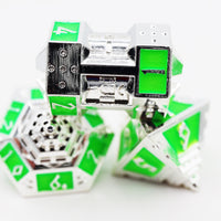 Dice 51: Neon Diamonds - Metal RPG Dice Set