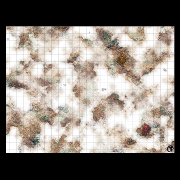 Mats by Mars: Snowy Tundra Tabletop Wargaming Play Mat