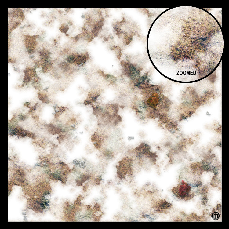Mats by Mars: Snowy Tundra Tabletop Wargaming Play Mat