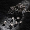 Multicolor Metal Hollow D20 Dice Necklace、Keychain + Mini DND Dice Set