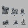 3D Printed Fantastic Plants and Rocks Night Desert Plants 28mm - 32mm D&D Wargaming