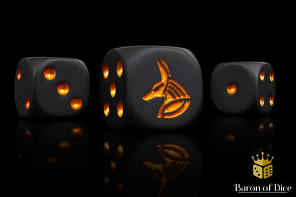 Anubis Undead Skeleton D6 Dice – Black & Gold Sets