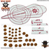 OLM021001 Template and Token Set Wild West Exodus Miniatures