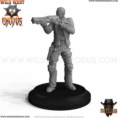 OLM054001 Bandit with Heavy Weapon Shotgun Miniature Outlaw