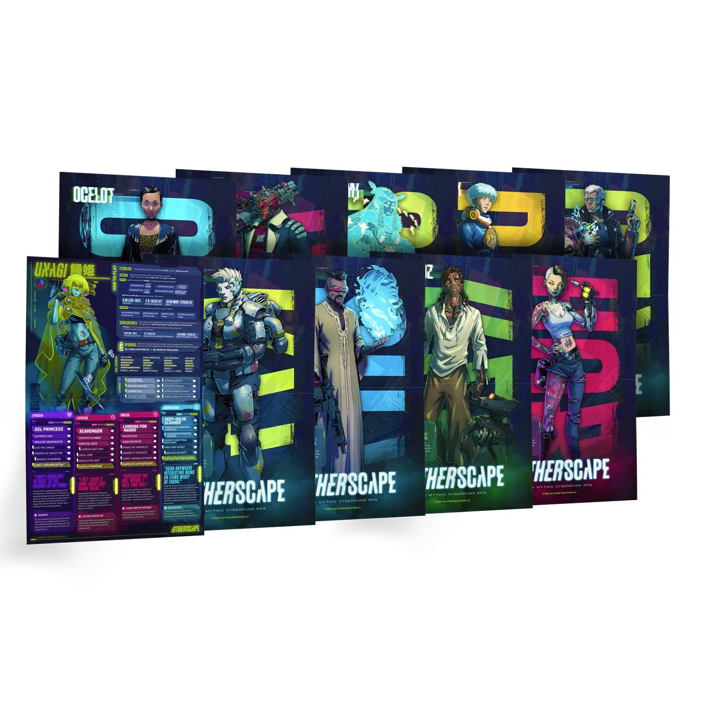 :Otherscape Character Pack — 10 Pregen Character Folios