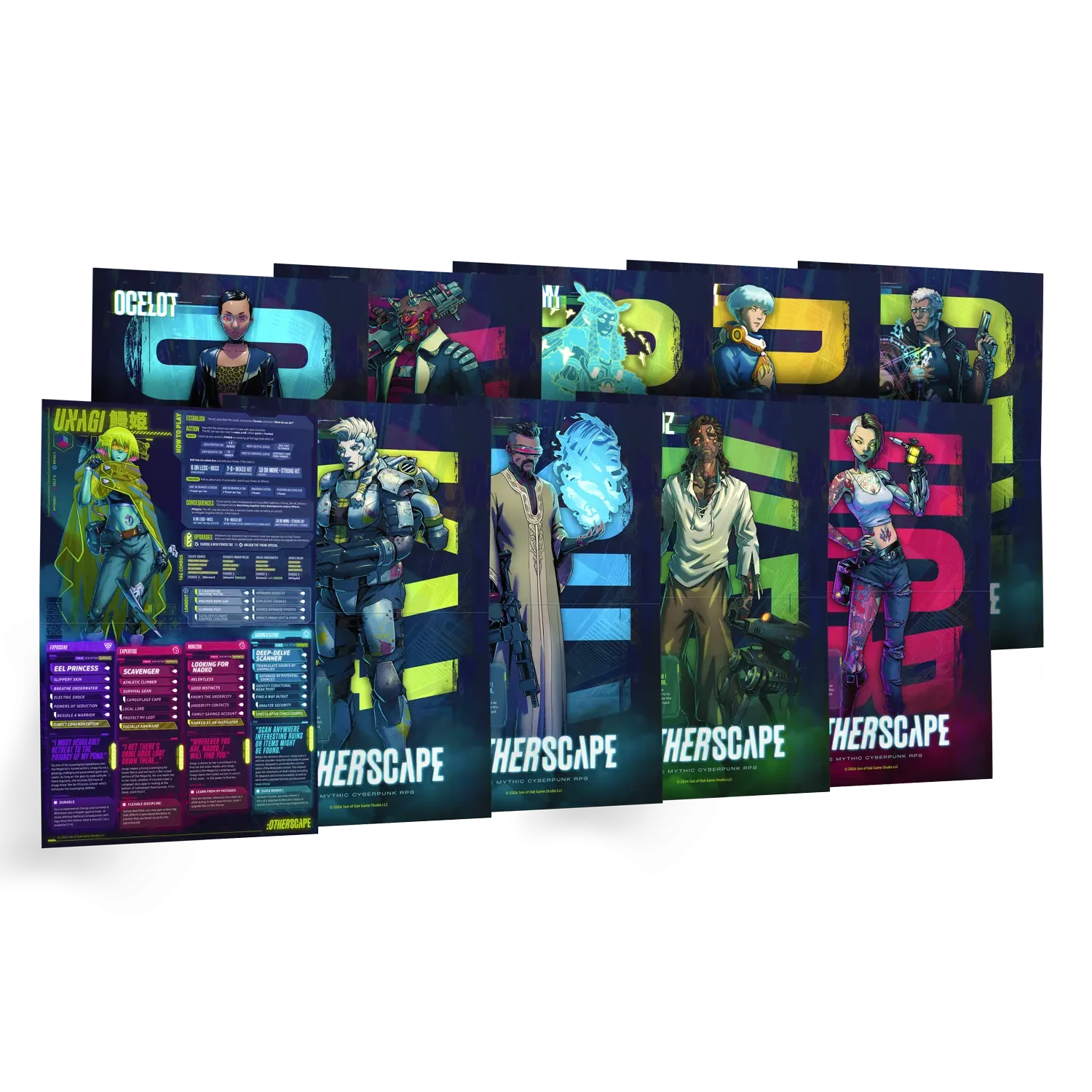 :Otherscape Character Pack — 10 Pregen Character Folios