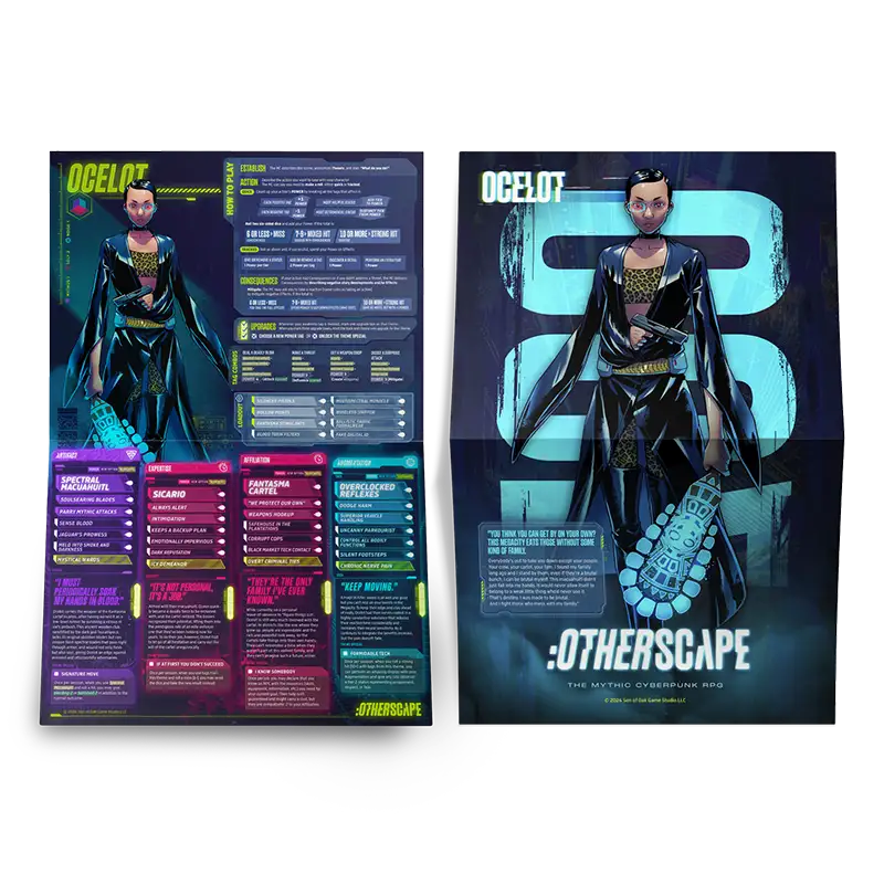 :Otherscape Character Pack — 10 Pregen Character Folios