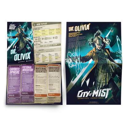 Character Folio Pack 2 — 10 City of Mist Pregen Character Folios