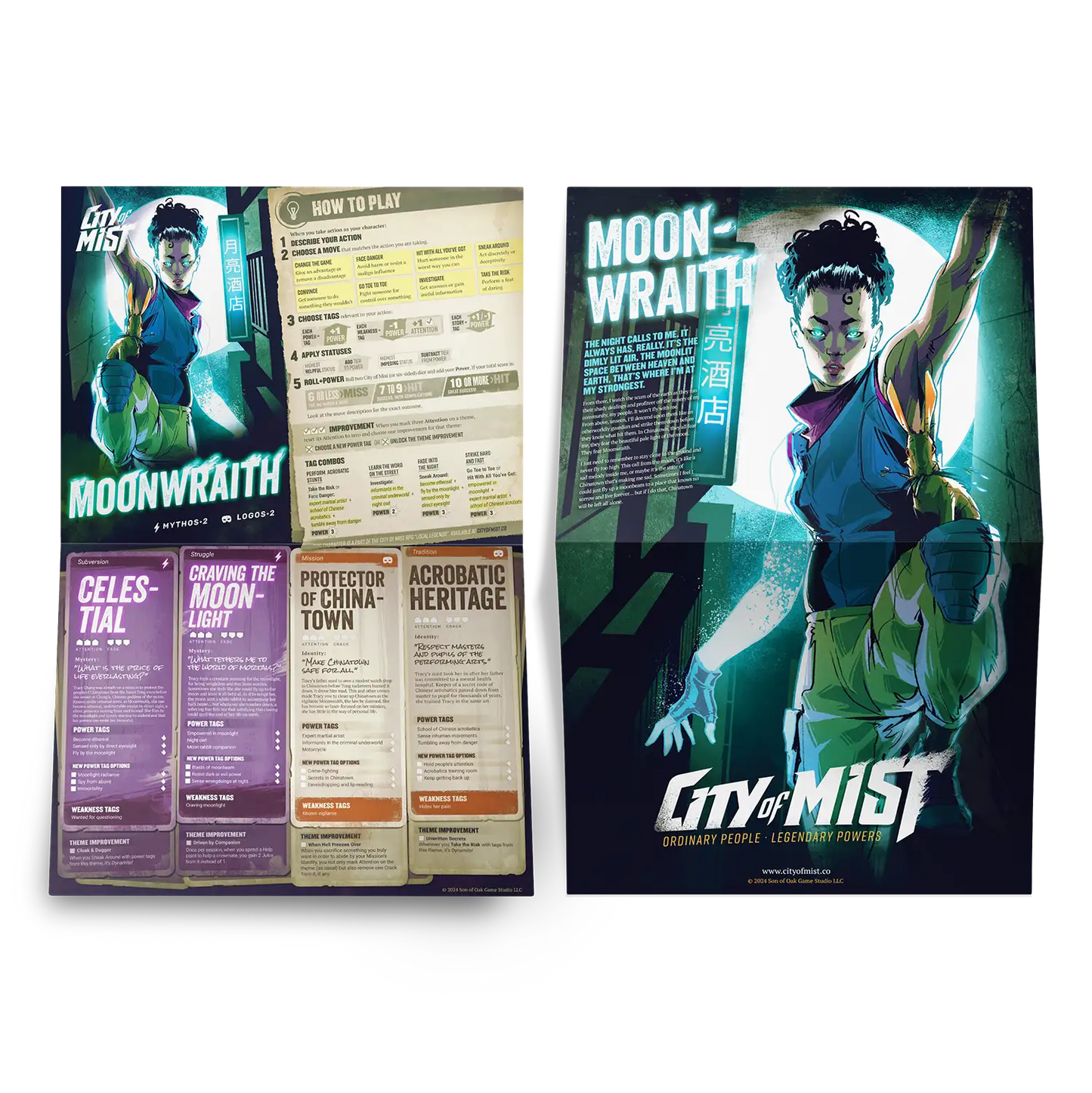 Character Folio Pack 2 — 10 City of Mist Pregen Character Folios