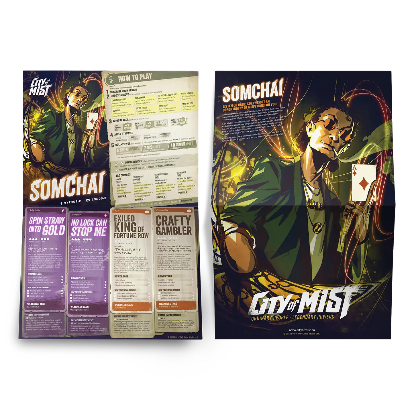 Character Folio Pack 2 — 10 City of Mist Pregen Character Folios