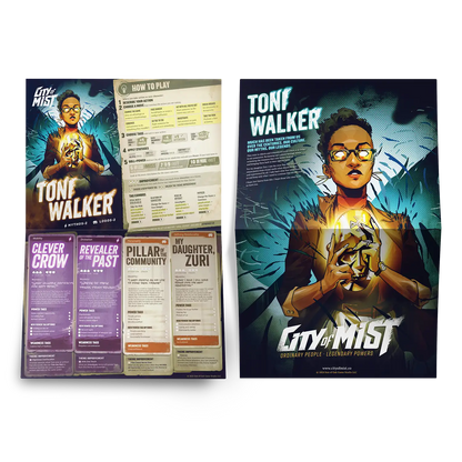 Character Folio Pack 2 — 10 City of Mist Pregen Character Folios