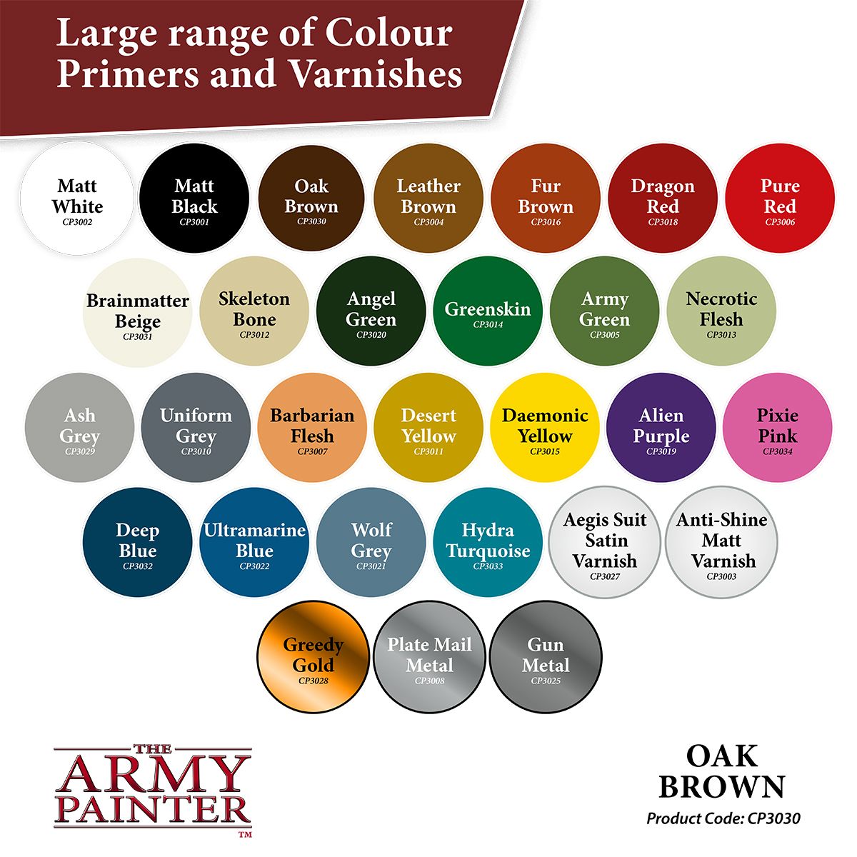 Army Painter Colour Primer: Oak Brown