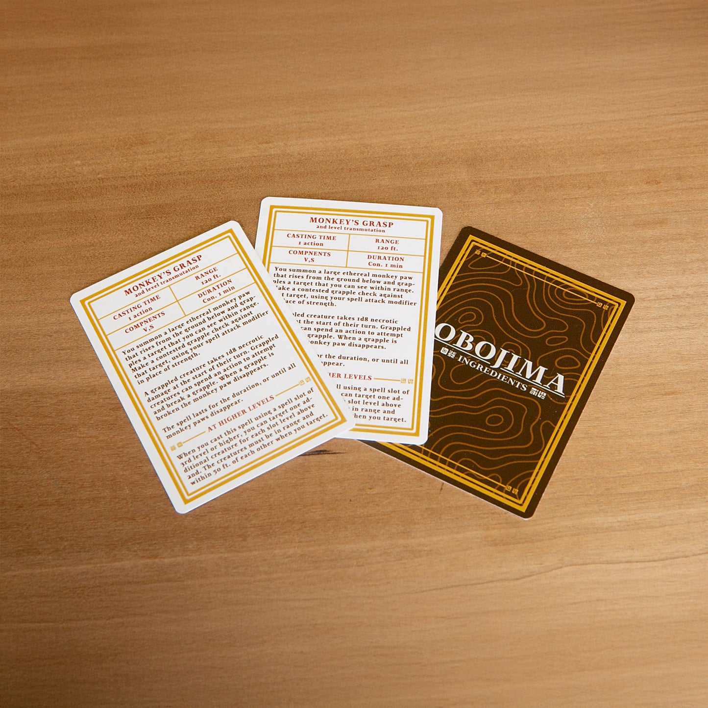 Spell Deck - 50 New Spells from Obojima: D&D 5e Reference Cards