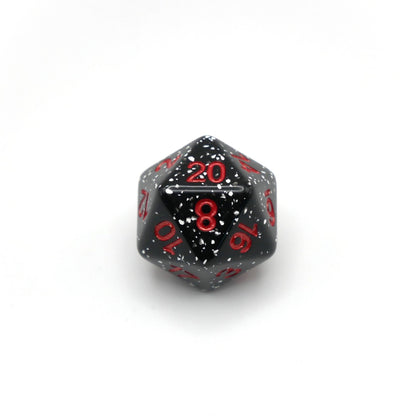 Obsidian Malphite - 7 Piece DnD Dice Set | Acrylic RPG Gaming Dice