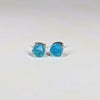 Ocean D20 Sterling Silver Stud Earrings - Blue Green Water Dice Jewelry