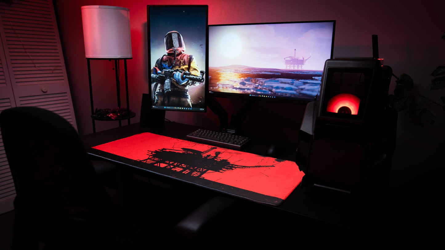 "Oil Rig" II — Rust Deskmat