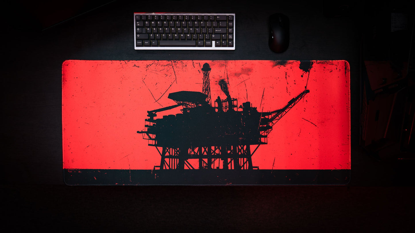 "Oil Rig" II — Rust Deskmat