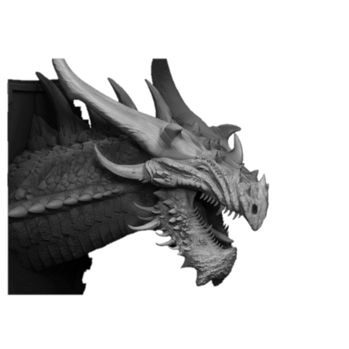Orange Chromatic Dragon Wall-Mountable Bust