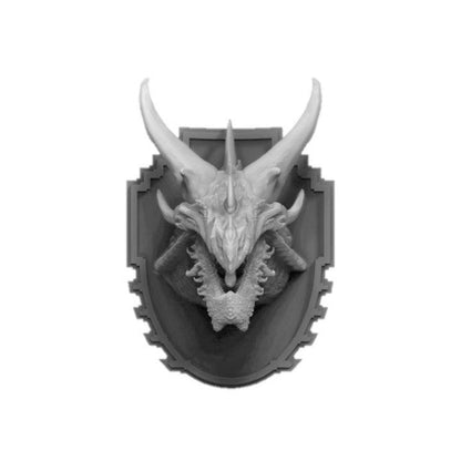Orange Chromatic Dragon Wall-Mountable Bust