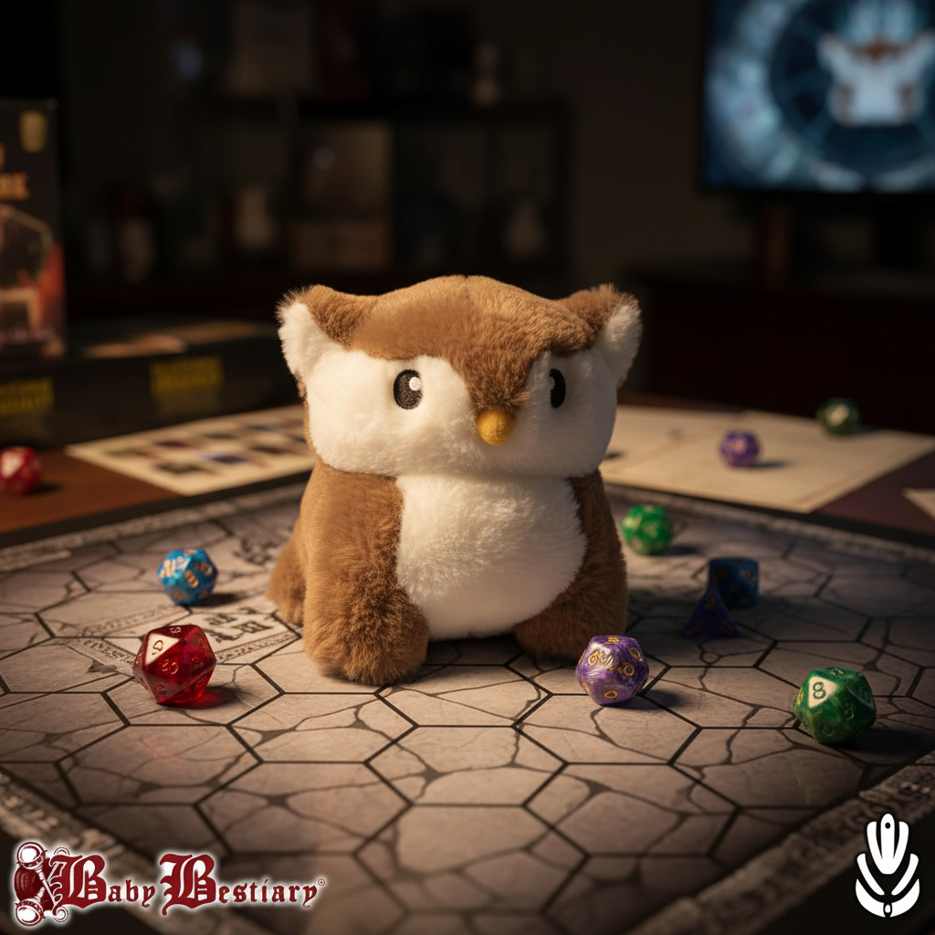 Owlbear Plush – Soft D&D Stuffed Animal with Magnetic Beak