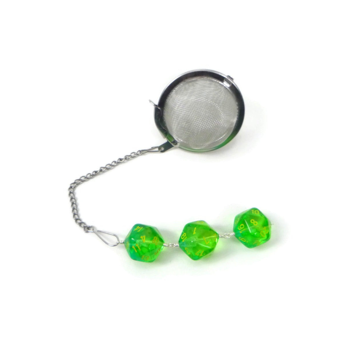 Gemini Translucent Green-Teal D20 dice infuser