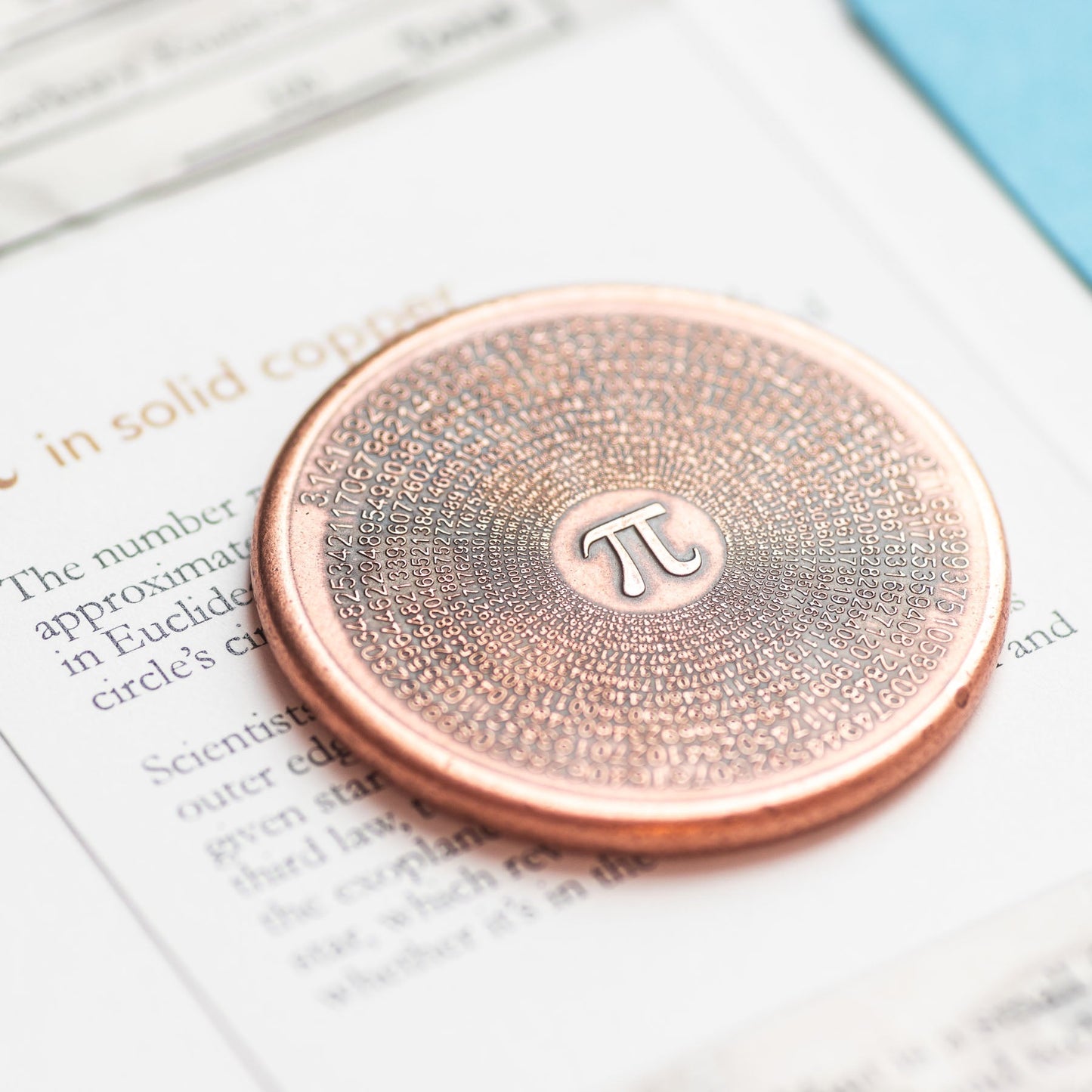 Pi 3.14 Coin in Copper