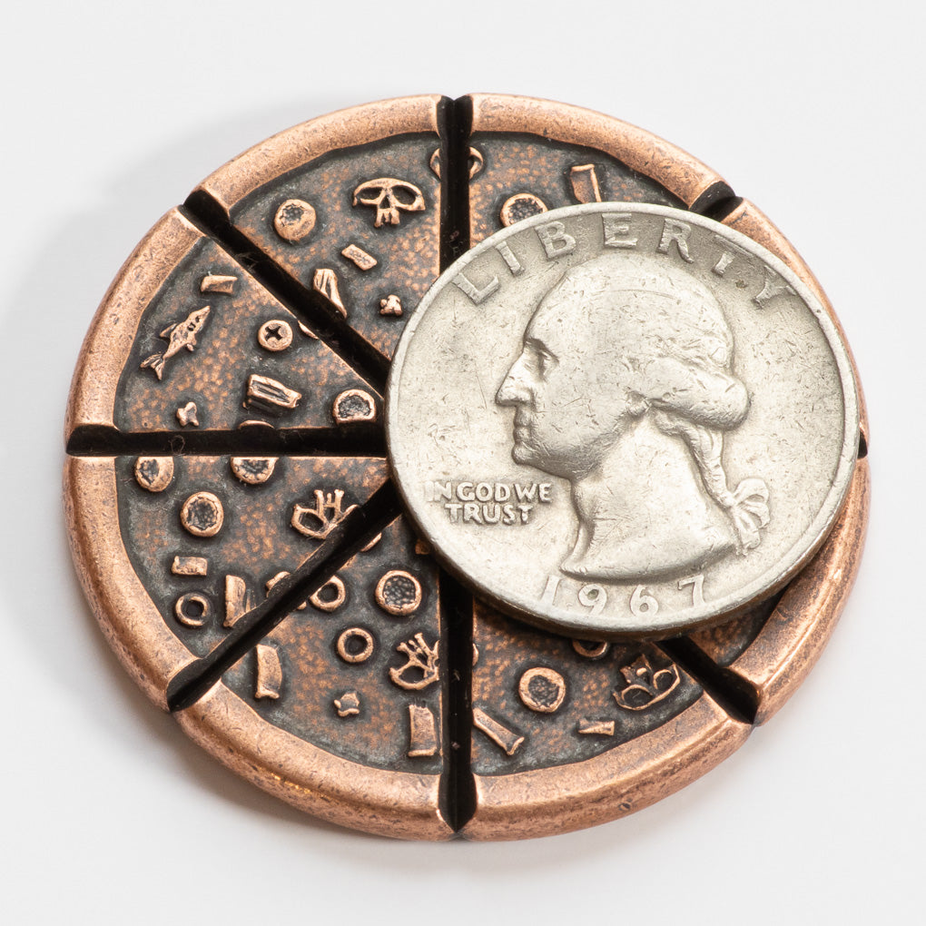 Pizzas of Eight Breakable Supreme Pizza Coin with two Tiny Pizza Boxes