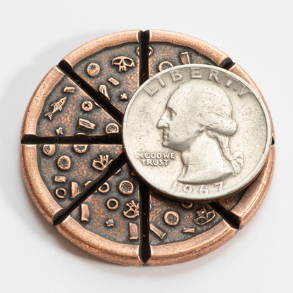Pizzas of Eight Breakable Supreme Pizza Coin with two Tiny Pizza Boxes