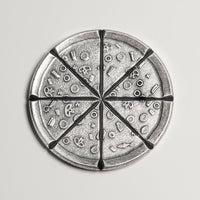 Pizzas of Eight Breakable Supreme Pizza Silver Coin with two Tiny Pizza Boxes