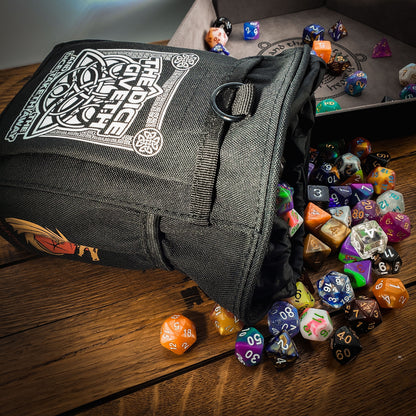 Dice Giveth and Taketh Deluxe Dice Bag – Large Waterproof RPG Dice Storage