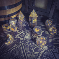Ascending Shadow - 14 Piece DnD Dice Set | Acrylic RPG Gaming Dice