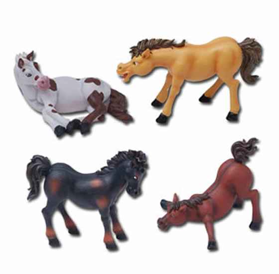 PTG7639 Horse Figurine Set of 4  Pacific Trading