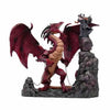 Unleashed Dragon Collectible Figurine - Hand Painted 10" Red Dragon Statue