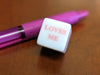 16mm "Loves Me, Loves Me Not" White Dice with Pink Print