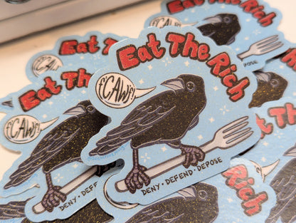 Eat The Rich Vinyl Sticker