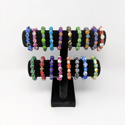 Solid Purple Indigo Dice Bracelet
