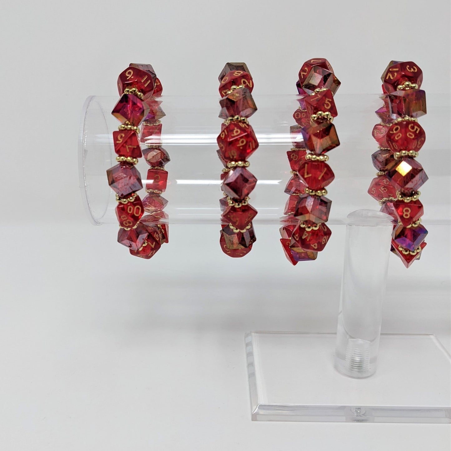 Red Cubes Dice Bracelet