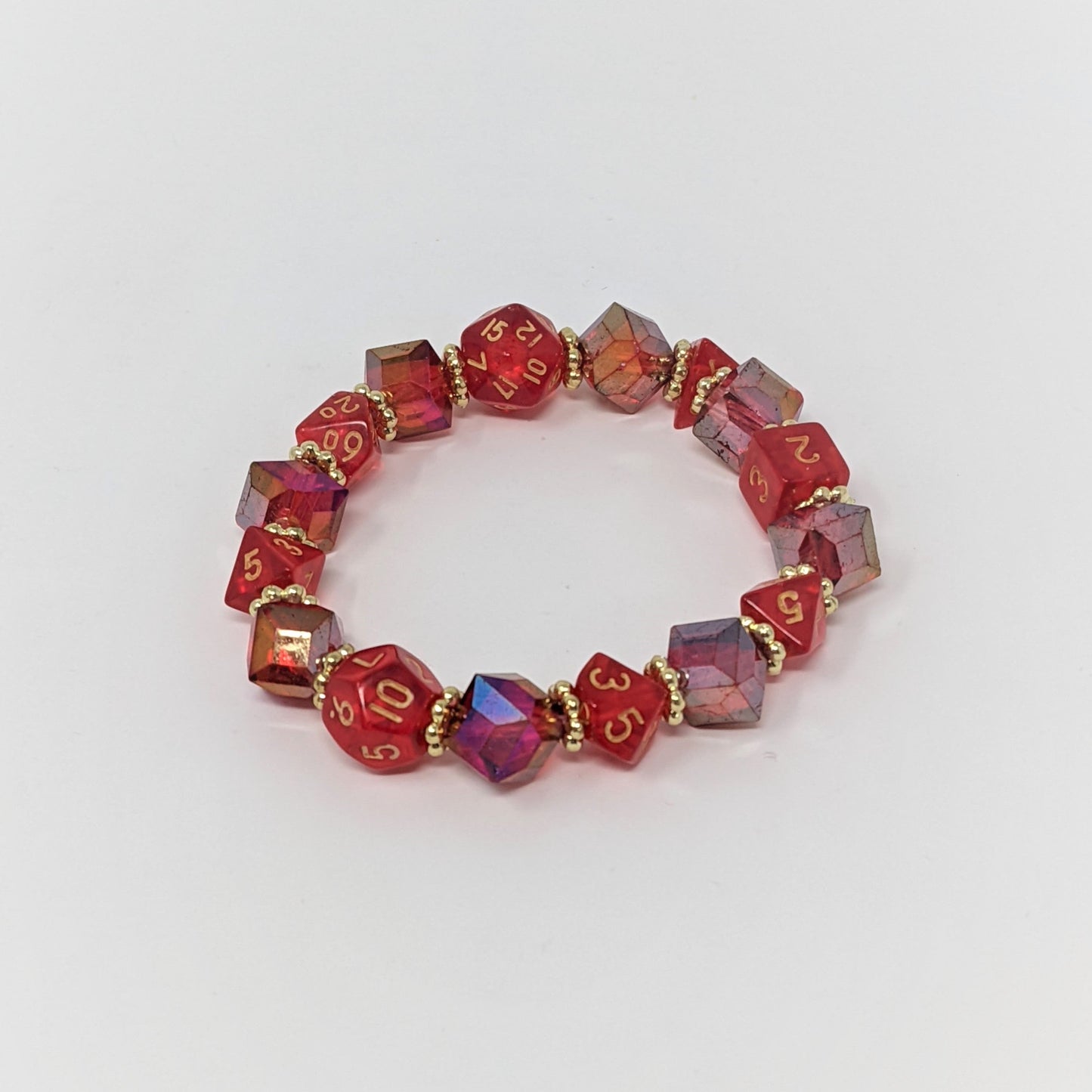Red Cubes Dice Bracelet