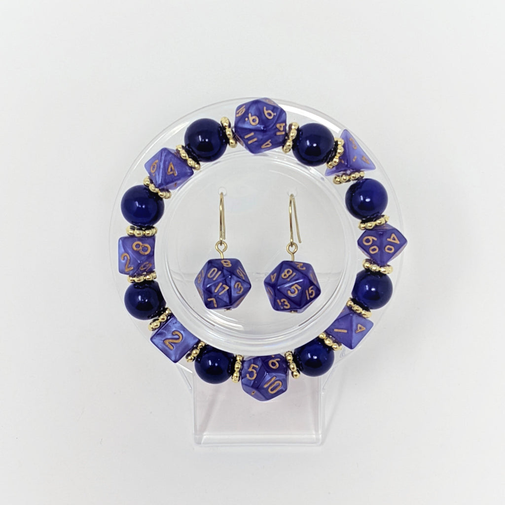 Solid Purple Indigo Dice Bracelet