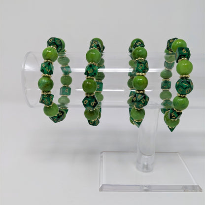 Solid Green Dice Bracelet