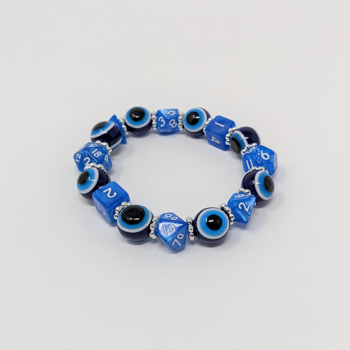 Blue Evil Eye Lucky Nazar Dice Bracelet