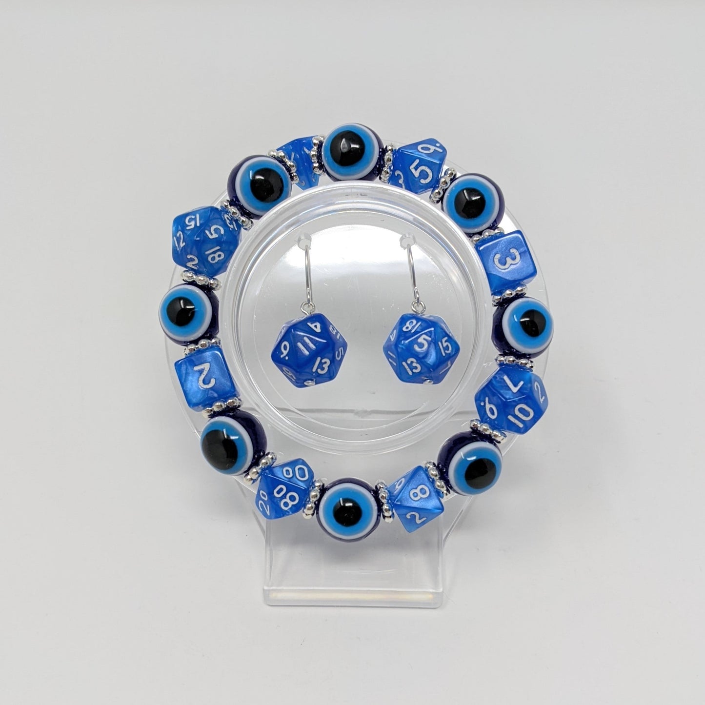 Blue Evil Eye Lucky Nazar Dice Bracelet