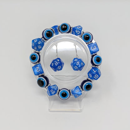 Blue Evil Eye Lucky Nazar Dice Bracelet