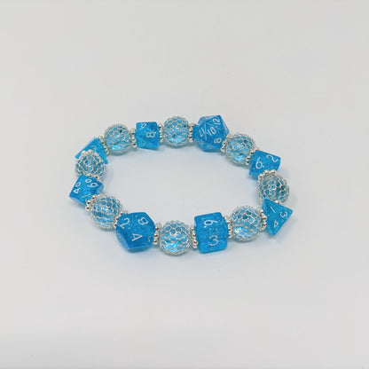 Light Blue Crystal Dice Bracelet
