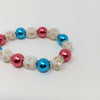 Blue Pink White Dice Bracelet