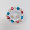 Blue Pink White Dice Bracelet