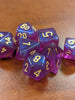 Time Walker | Purple w/Gold Glitter 7-Dice Set RPG Dice Set